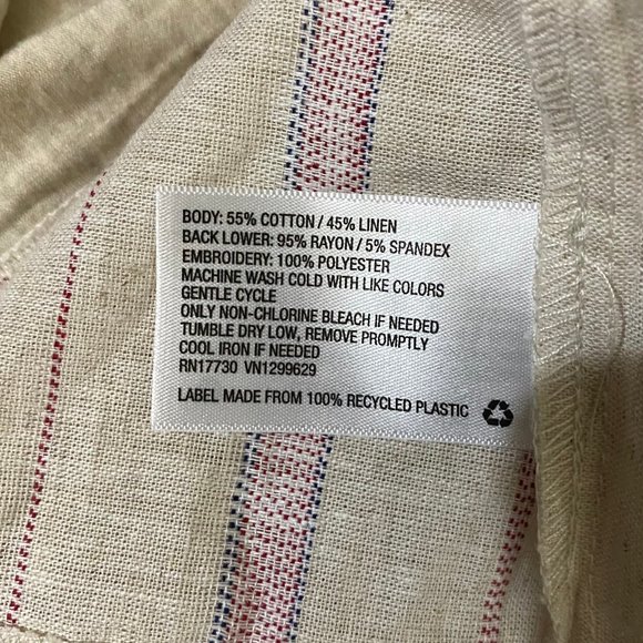 NEW Knox Rose Linen Blend Embroidered Blouse M - Picture 10 of 10